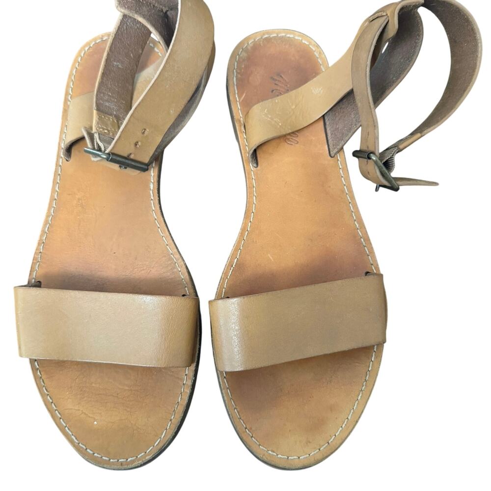 Madewell Sandals Women's 10 Brown Leather The Boardwalk Ankle Straps‎
